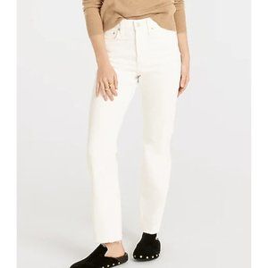 J Crew $128 Women's White Slim Boyfriend Jeans Size 26 BF533